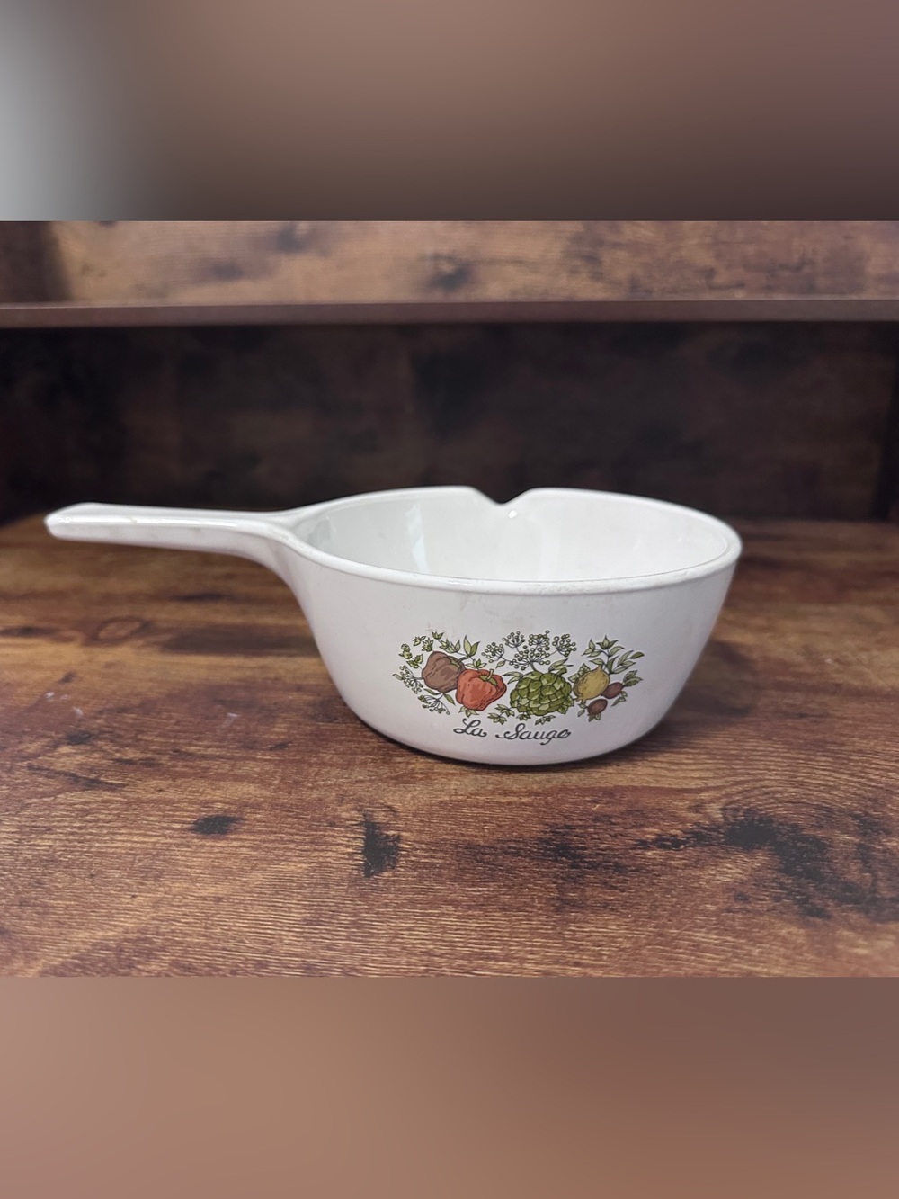 Vintage Corning Ware Spice of Life "La Sauge" 2.5 Cup Saucepan P-89-B Spout (Pan